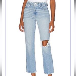 Good American Light Blue Distressed Jeans